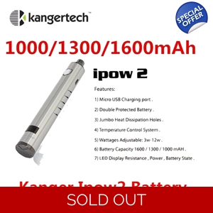 Kanger IPOW 2 1000mAh LCD Screen VV Twist Passthrough Battery with USB